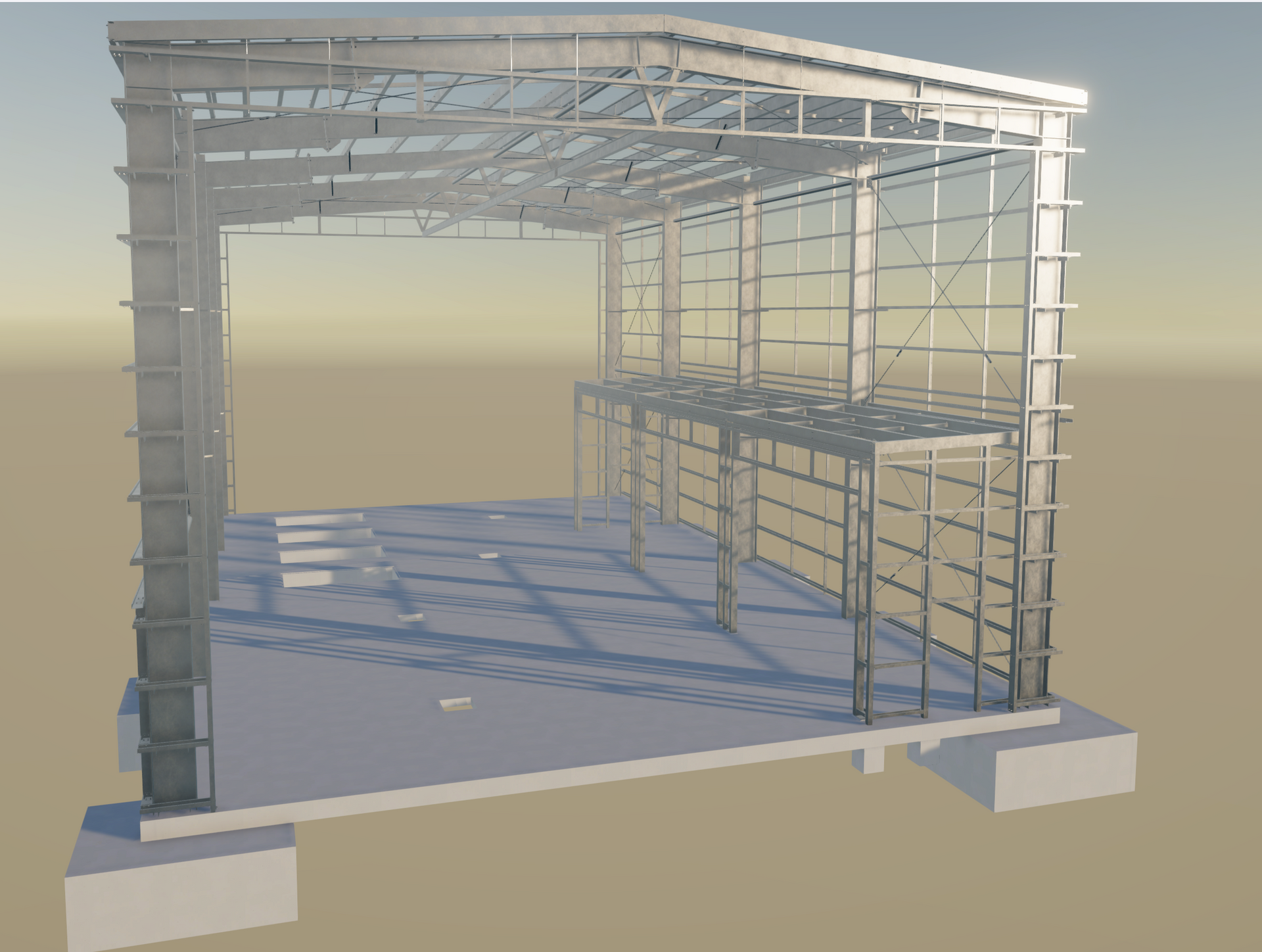 Steel-framed Warehouse Under Construction — Darren Gray Cad Services In Upper Corindi, NSW