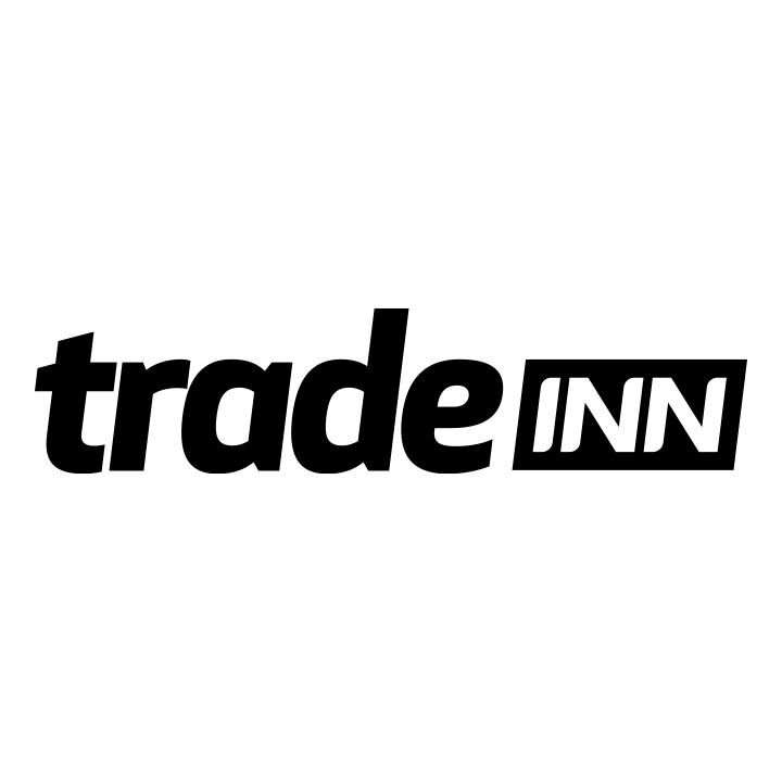 Black TradeINN logo with stylized italic text on a white background