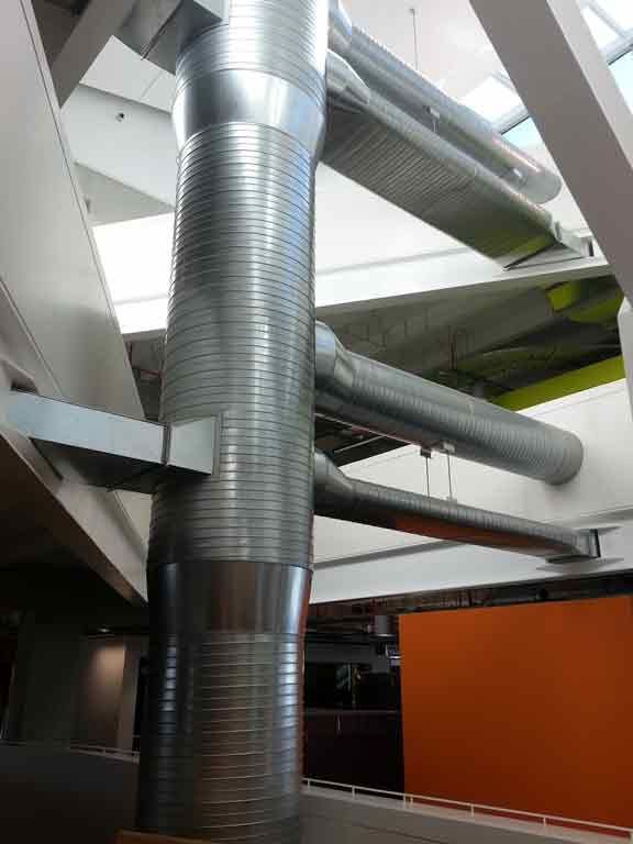 Ducts in a modern building