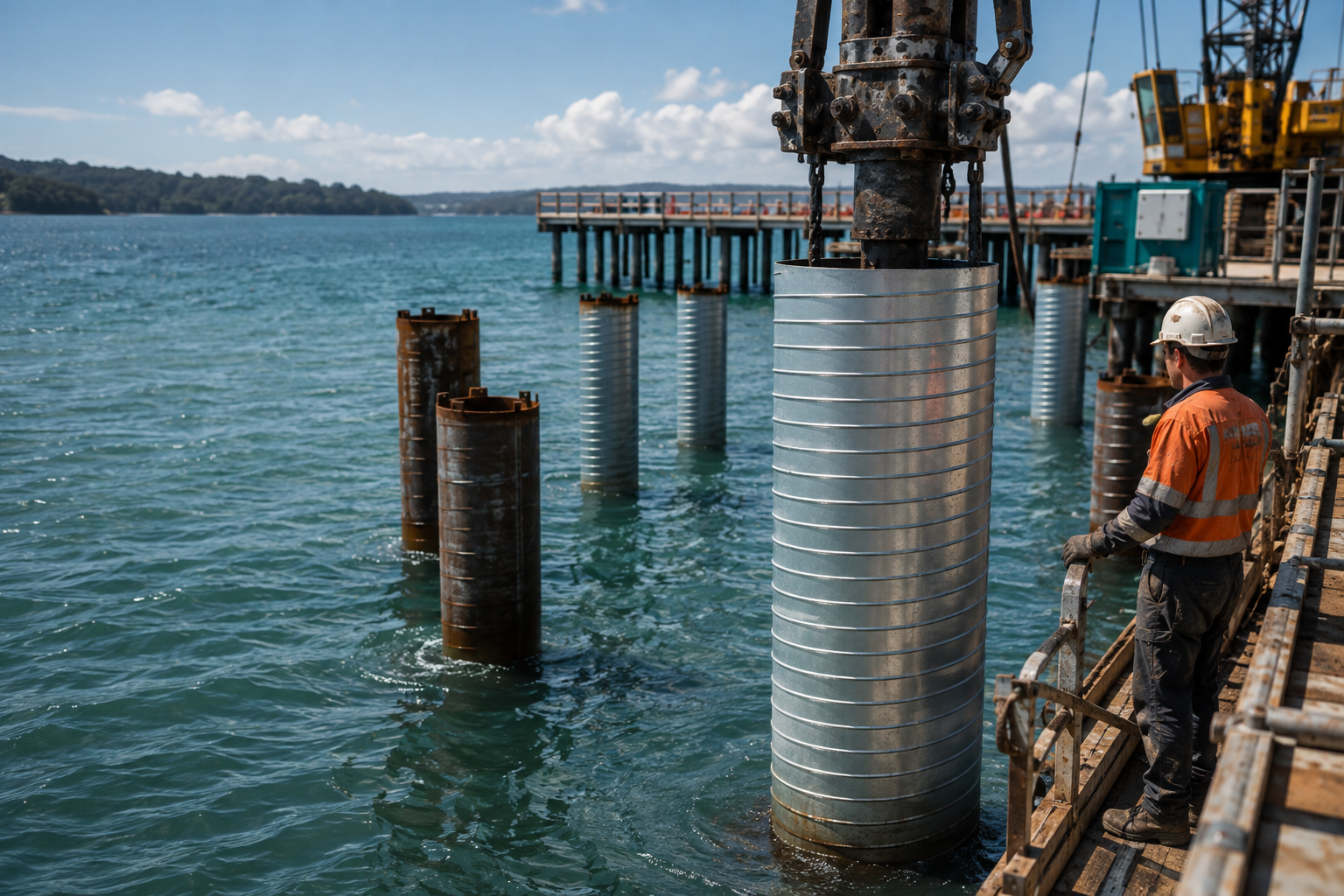 SwiftSteel pile liners are ideal for marine environments