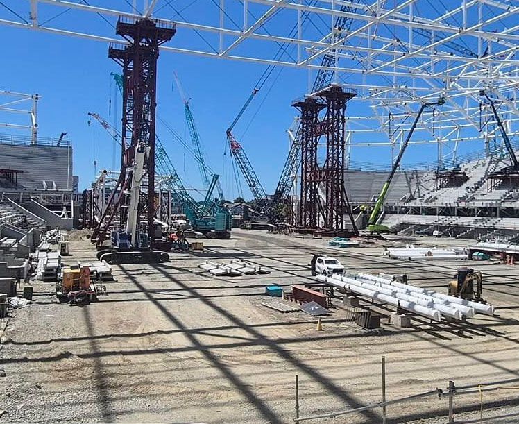 Te Kaha stadium under construction
