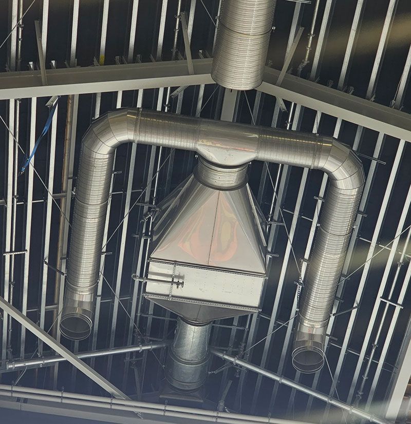 HVAC ducting at Orams Marine