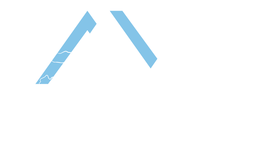 Light blue angled lines forming a partial upward-pointing arrow.