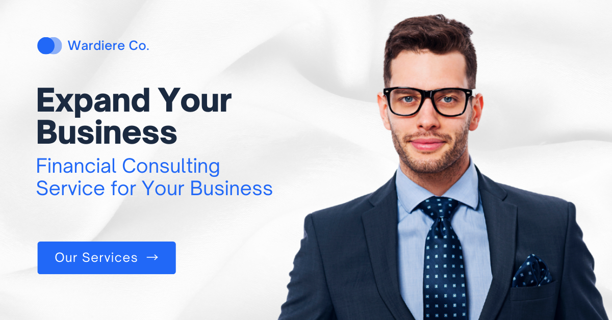 Man in suit with glasses, text 