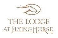 Logo: Gold outline of a horse's head within a circle, above text: 