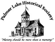 Palmer Lake Historical Society logo with building illustration and text.