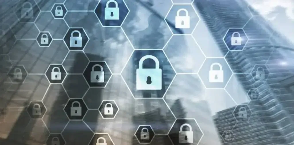 A computer screen with a bunch of locks on it.