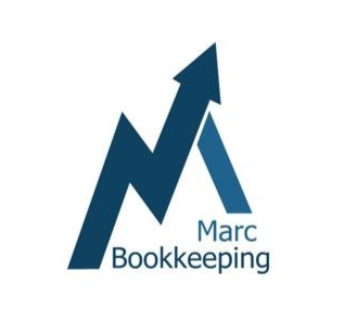 Blue and white logo of 