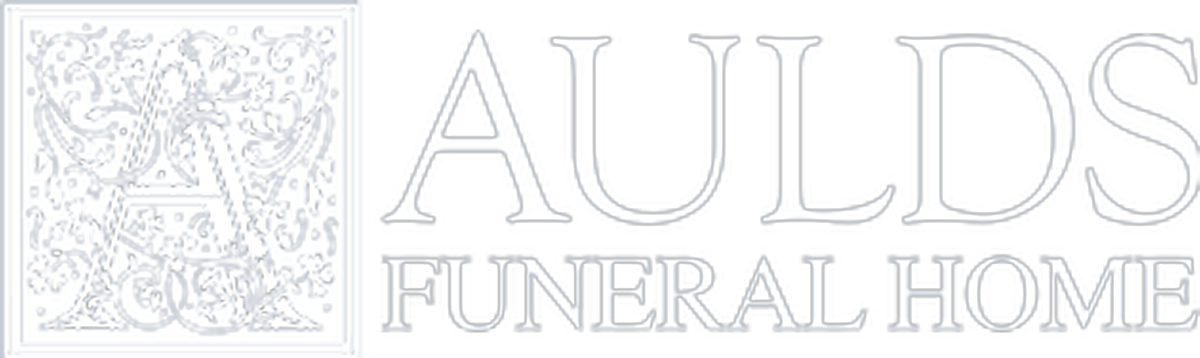 Logo for Aulds Funeral Home, with a detailed 
