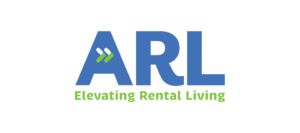 ARL logo in blue and green with the tagline “Elevating Rental Living”