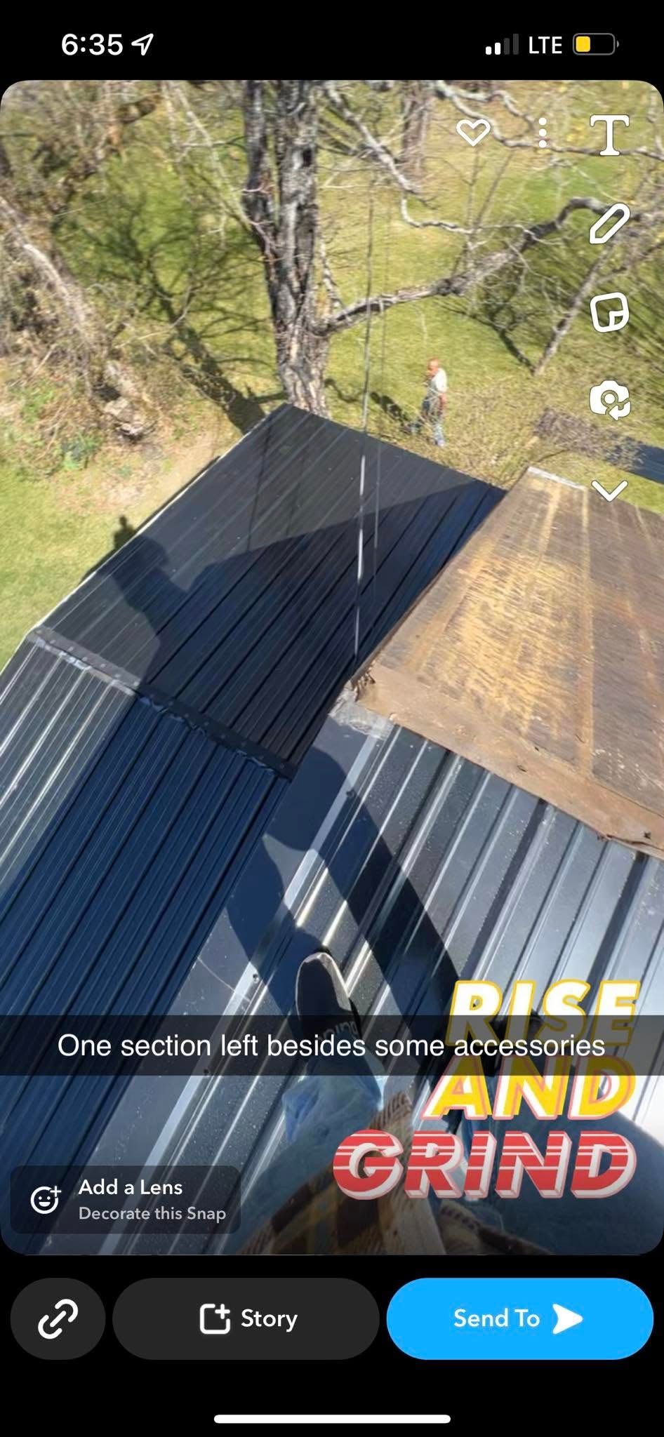 Roof shingles with shadow, and bold overlaid text reading “DIE AND CRY.”