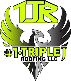 #1-TRIPLEJ Roofing LLC logo with green and black stylized eagle and large &ldquo;TJR&rdquo; lettering