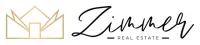 Zimmer Real Estate logo with gold crown house icon and black script text on white background