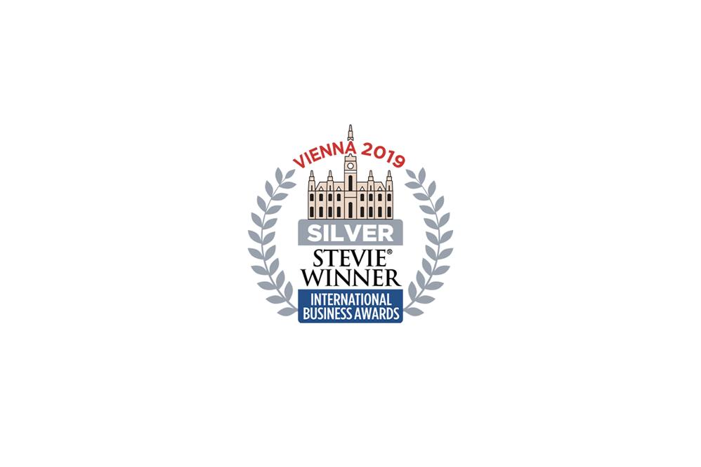 A logo for stevie winner international business awards.