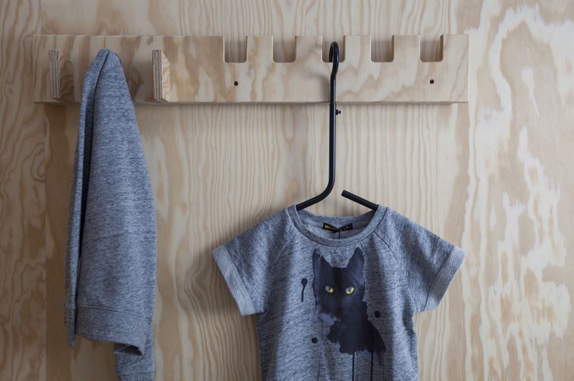 Douglas Fir Plywood fittings in a clothing shop