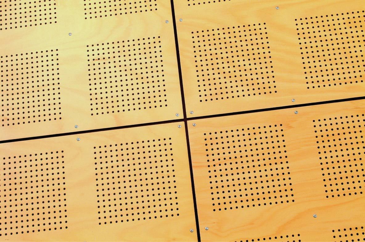 Perforated & machined birch ply