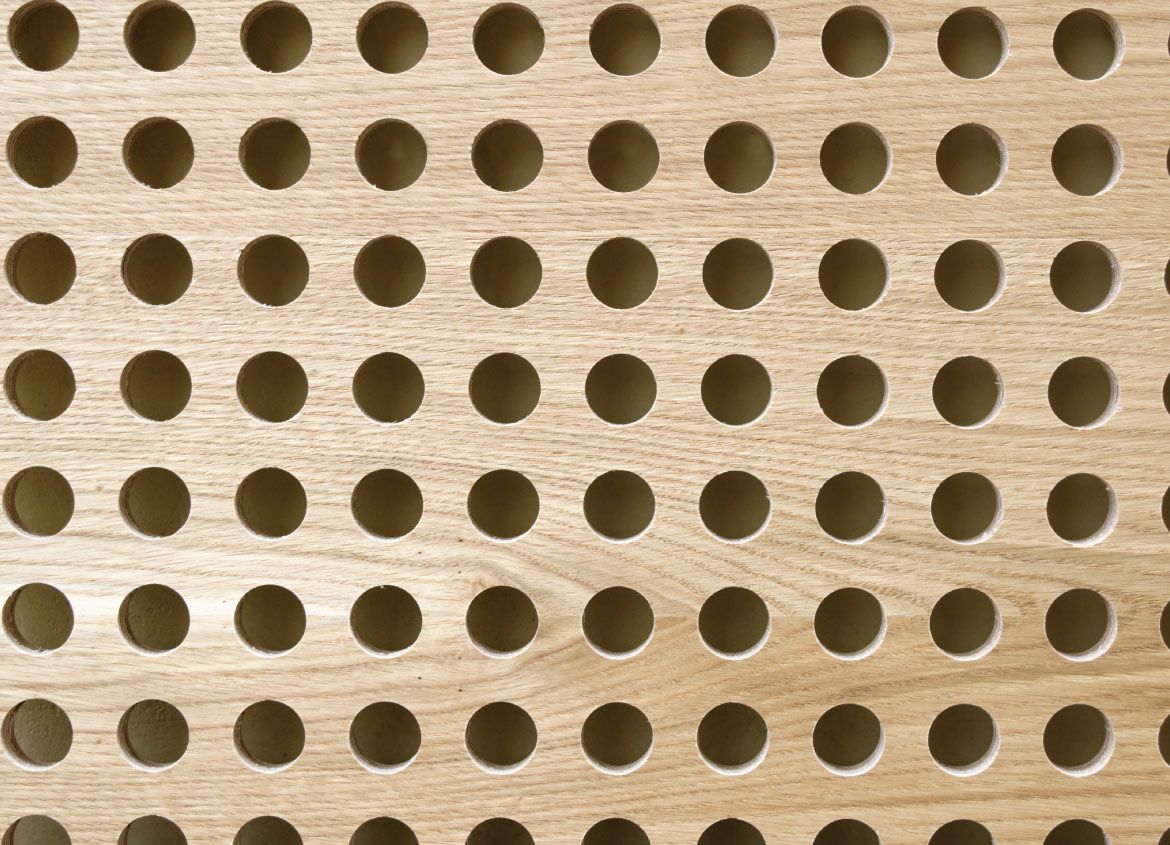 Oak faced Perforated Acoustic Panels