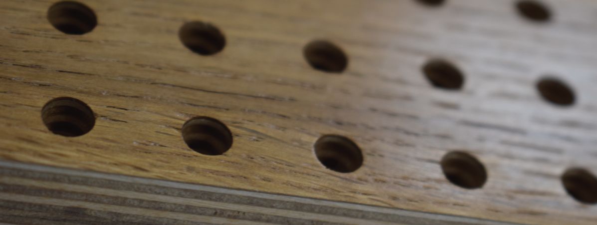 Perforated Walnut Acoustic Panels