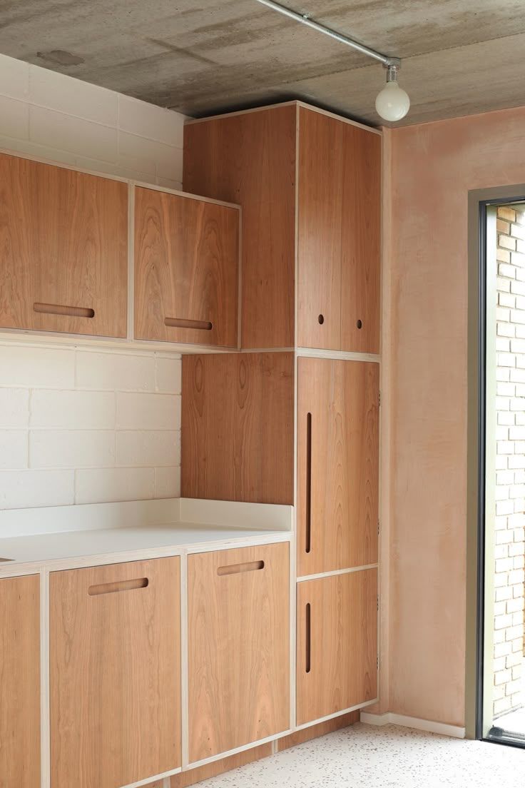 Mid century kitchen wooden panels