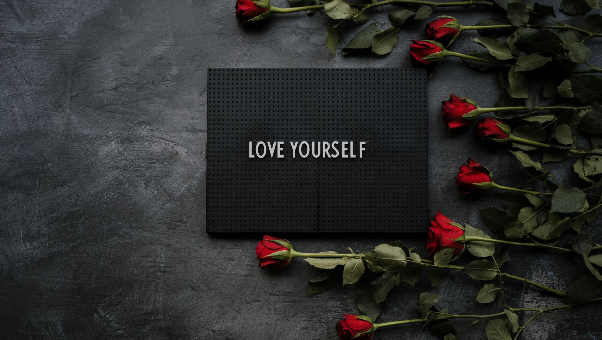 Black letter board with