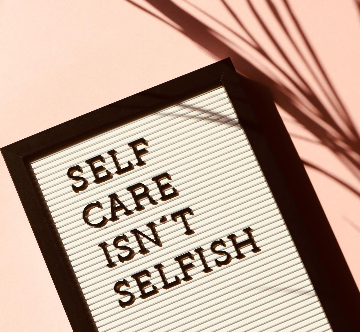 A letterboard reads