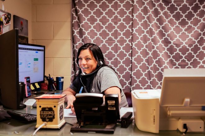 Woman At Office Desk Woman At Office Desk