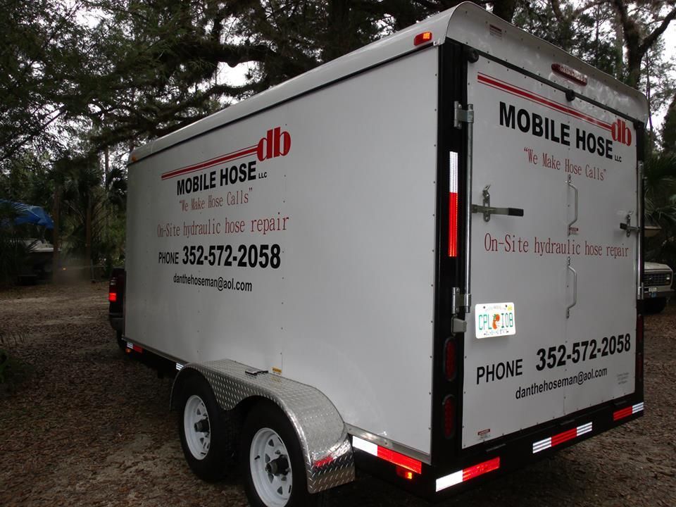 White trailer with 