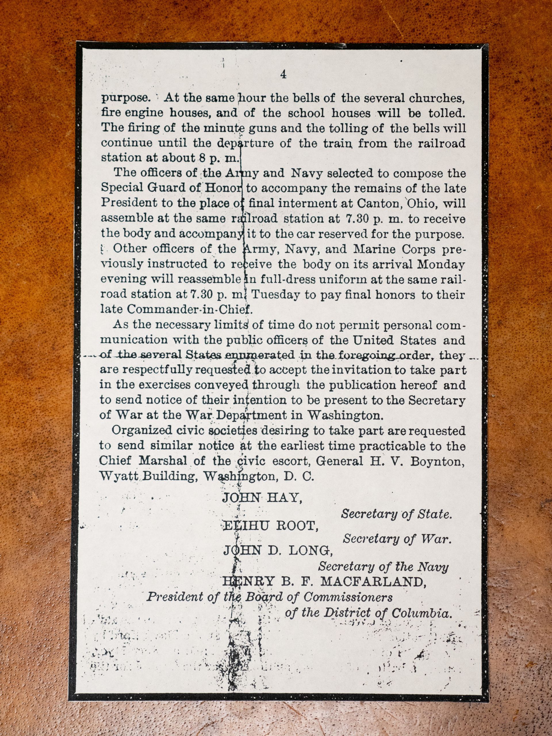 Historical article at Lee Funeral Home