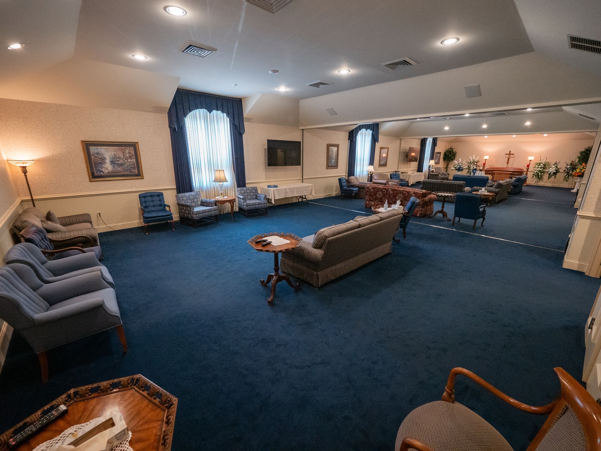 Interior photo of Lee Funeral Home's Calvert location