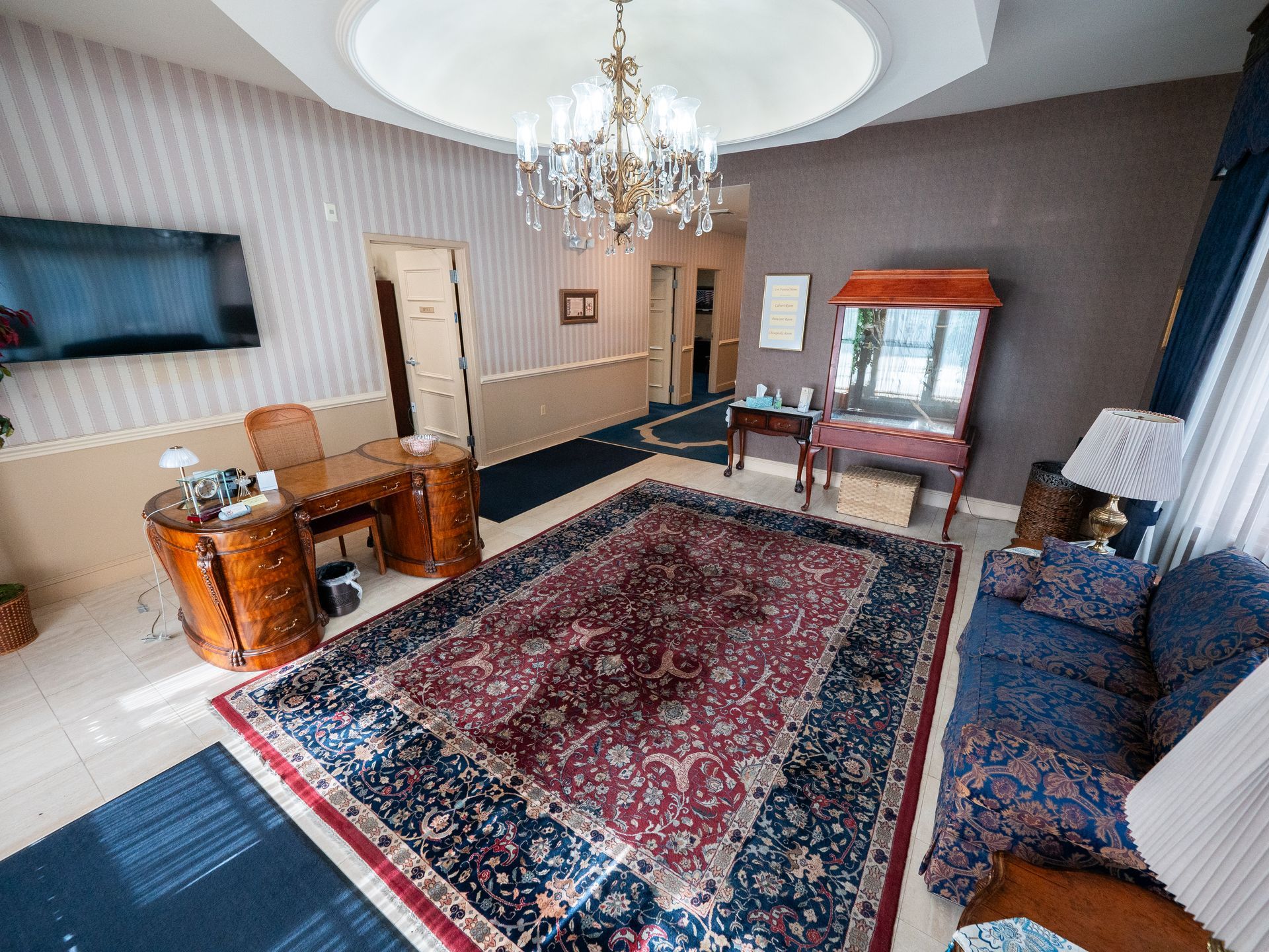 Interior photo of Lee Funeral Home's Calvert location