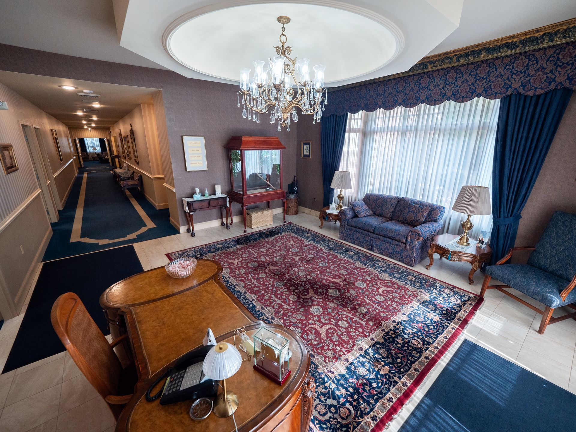 Interior photo of Lee Funeral Home's Calvert location