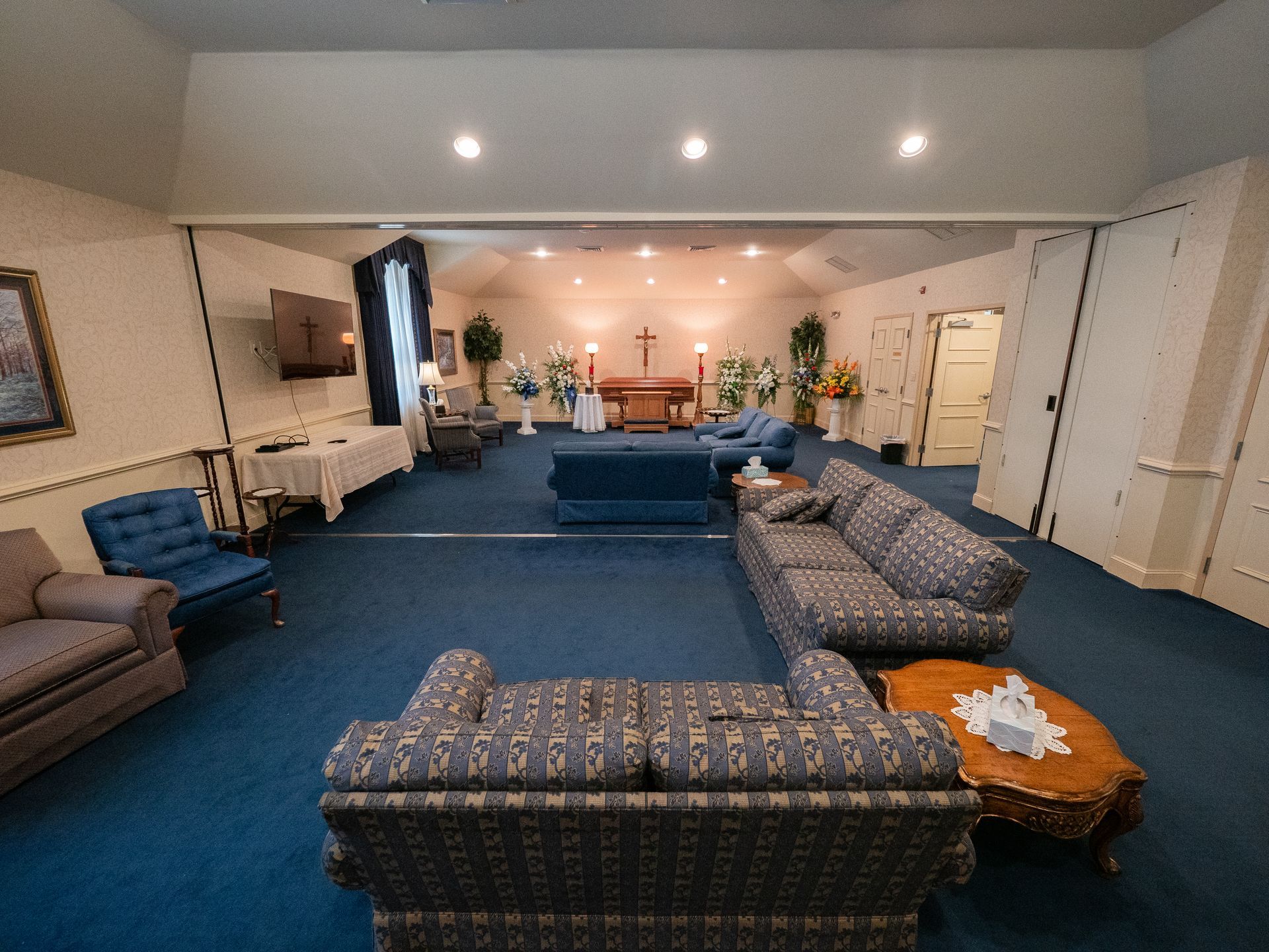 Interior photo of Lee Funeral Home's Calvert location