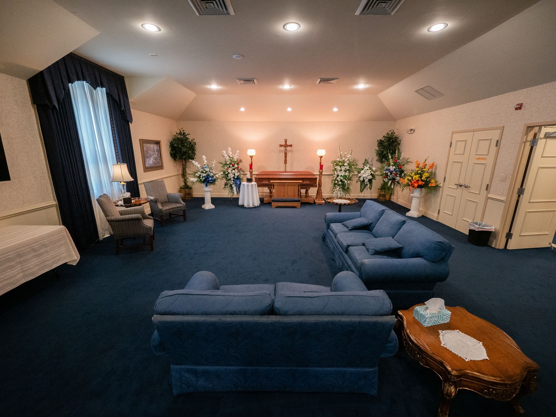Interior photo of Lee Funeral Home's Calvert location