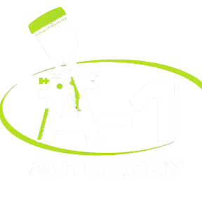 A green and white logo for a company called audio body