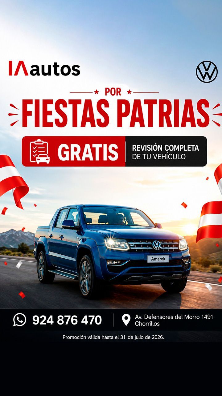 Cartel promocional de un concesionario de coches con un mecánico sonriente, un coche blanco