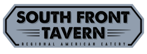 South Front Tavern Logo South Front Tavern logo with bold black text on a gray badge, featuring “Regional American Eatery” underneath