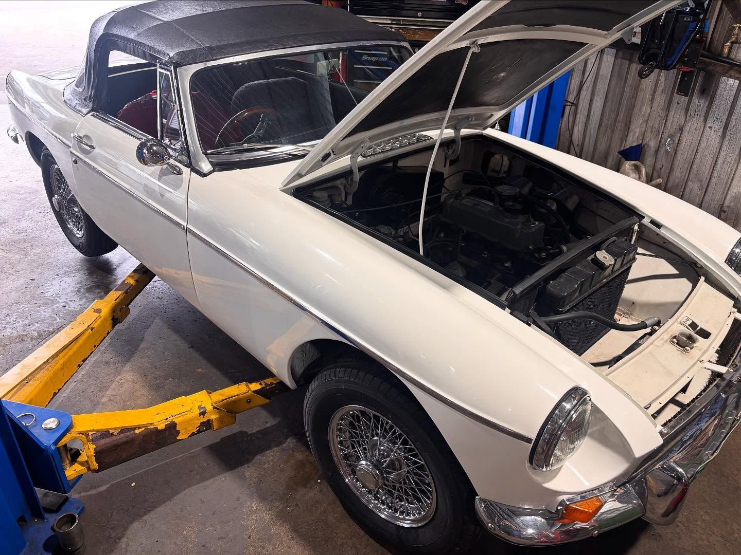 Classic Car With Hood Up — AEQ - Auto Electrics QLD in Woombye, QLD