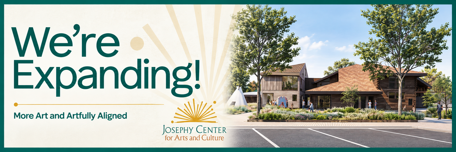 “We’re Expanding” announcement graphic with a clinic building photo and palm trees on a light background
