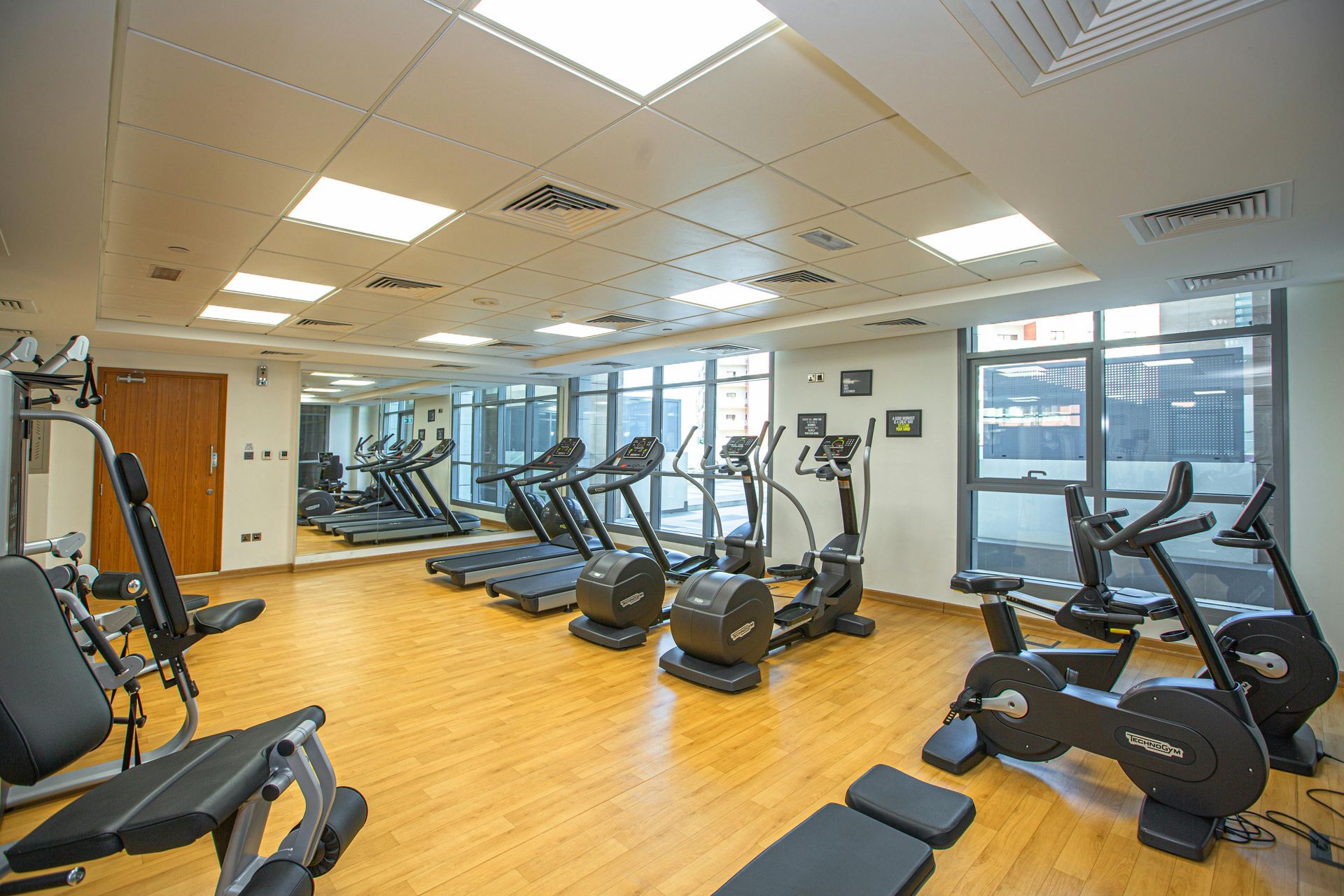 commercial gym equipment setup