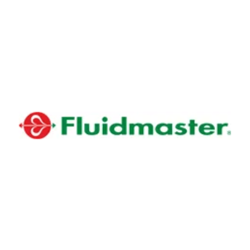 Fluidmaster logo in red and green on a white background