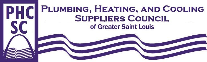 PHCC logo with purple waves and text “Plumbing, Heating, and Cooling Suppliers Council of Greater St. Louis”