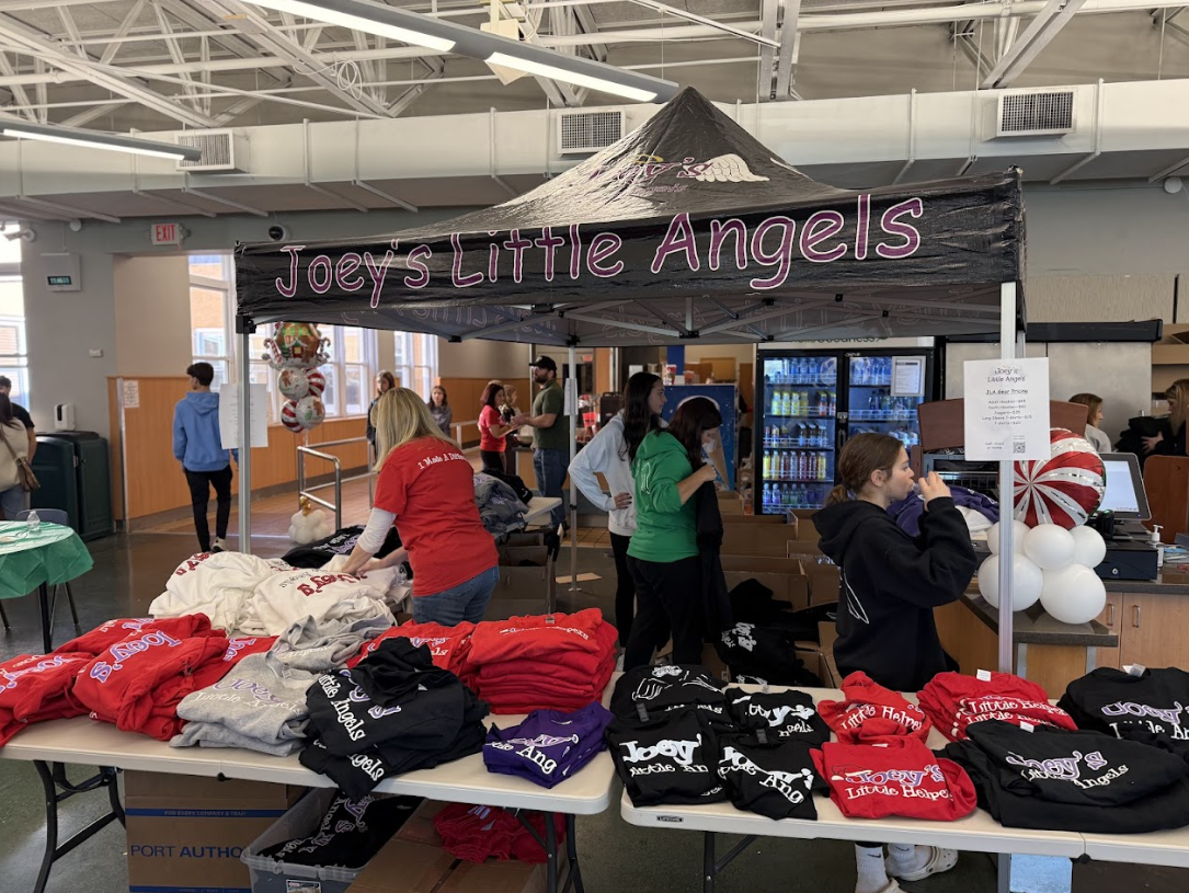 Clothing display under a 
