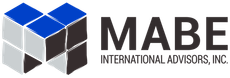 MABE International Advisors, Inc. logo with blue and gray cube icon and black text