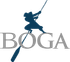 Una silueta de un hombre sosteniendo una paleta sobre la palabra boga
