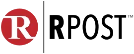 RPost logo with a red “R” in a circle and black “RPOST” text on white background