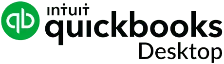 Intuit QuickBooks Desktop logo in green, black, and white