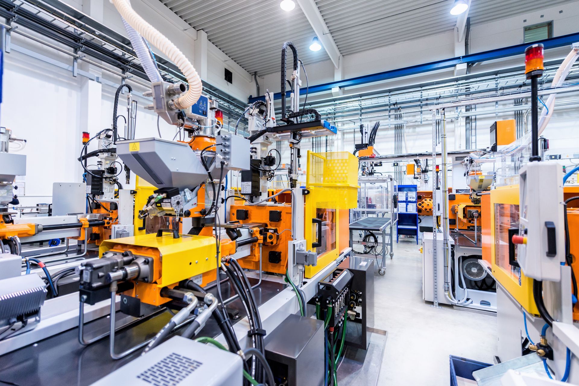 A factory filled with lots of machinery and machines.