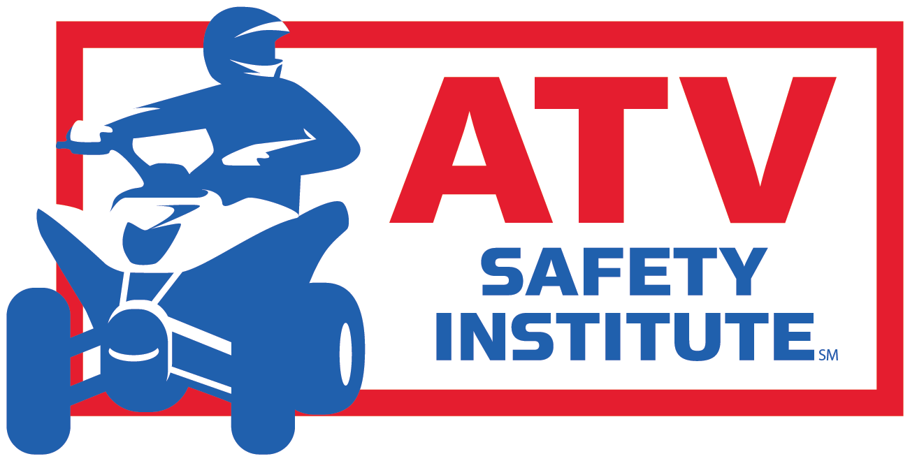 ATV Safety Institute logo with blue ATV rider icon and red-and-blue text on white background
