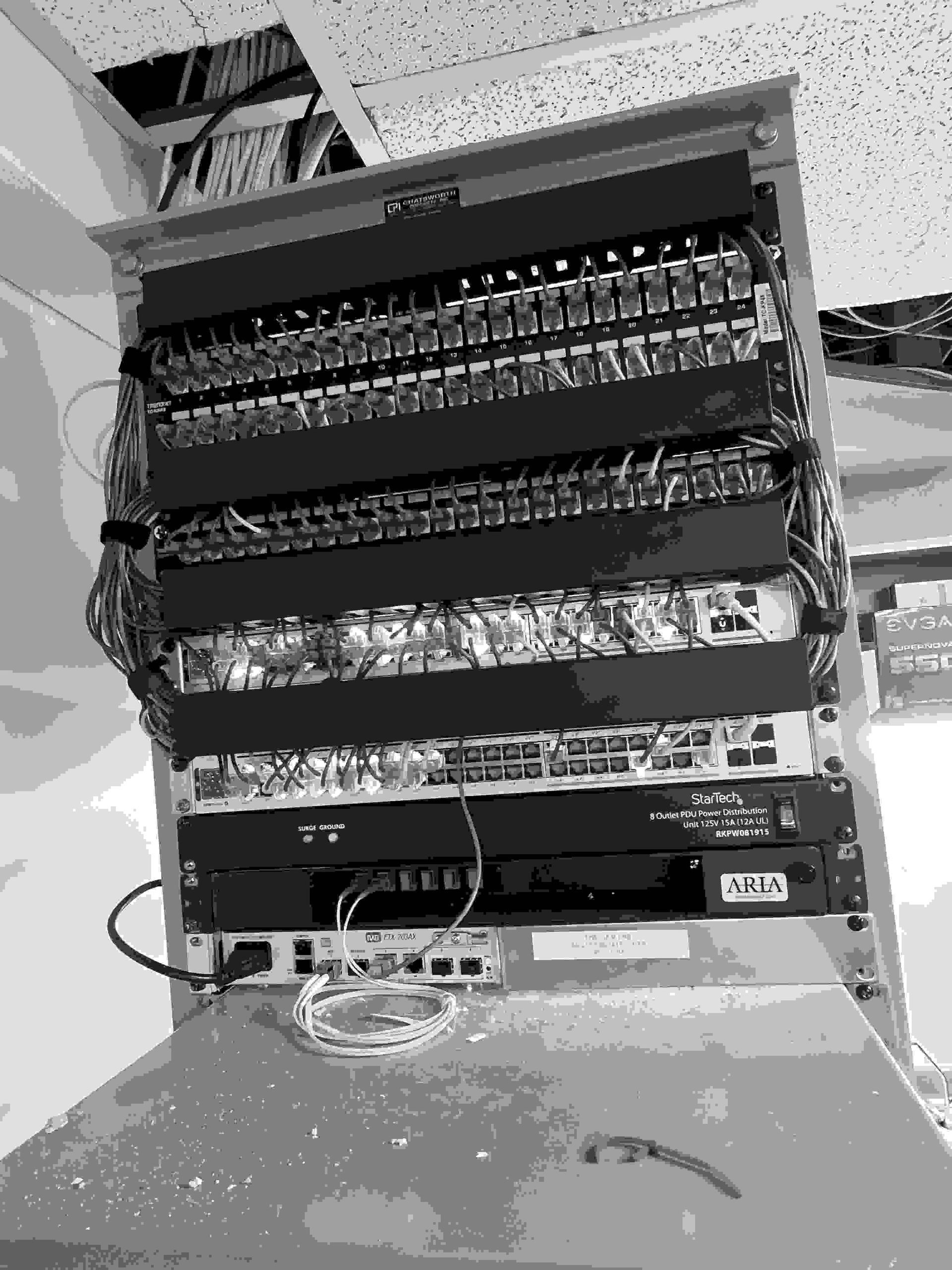 Network Room Clean up and Organization at Jeweler in Monroe County, NY