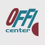 Logotipo del centro OFFI en color verde azulado y granate sobre un fondo blanco.